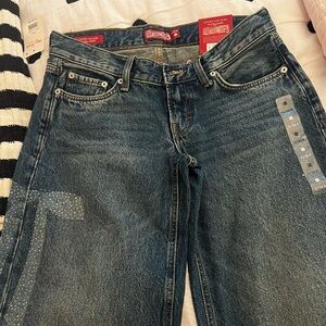 Lucky Brand Women's Straight Leg /low rise with bow detailing